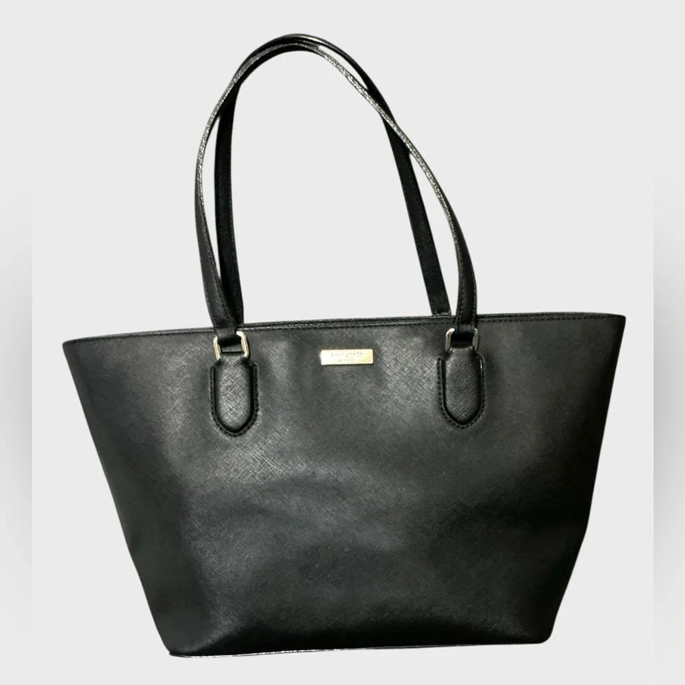 Kate Spade Saffiano Leather Tote Bag Black Work Office Everyday Carry